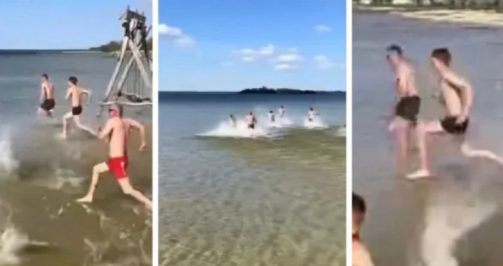 На Світязі відкрили купальний сезон у квітні. ВІДЕО
