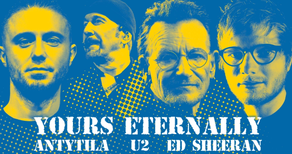 U2, Ed Sheeran та АНТИТІЛА представили lyric-video на нову спільну пісню «Yours Eternally»