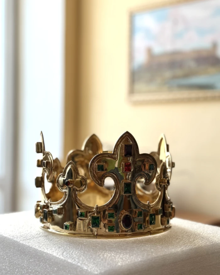 Корона Вітовта, створена ювеліром Тарасом Янюком. Фото: Управління туризму та промоції міста Луцької міської ради